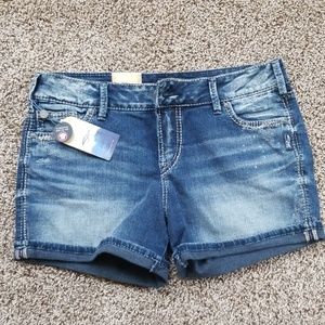 Size 29 Silver Shorts NWT